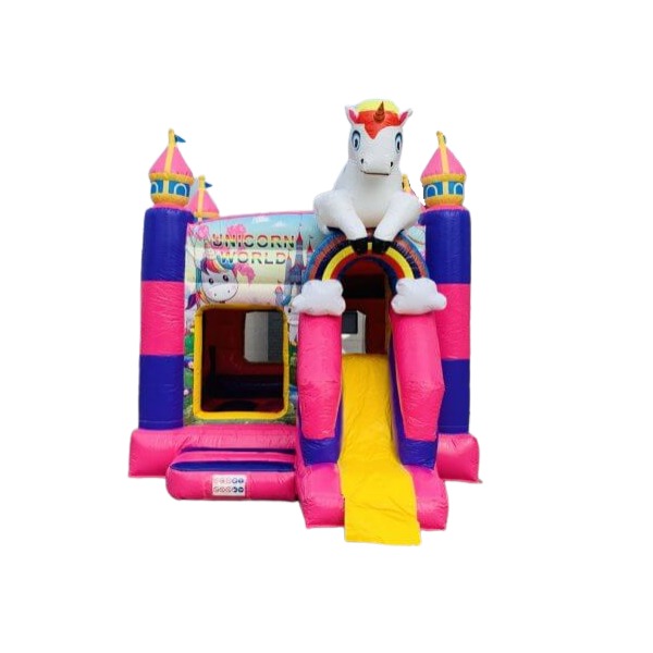 Springkussen Unicorn Met Glijbaan